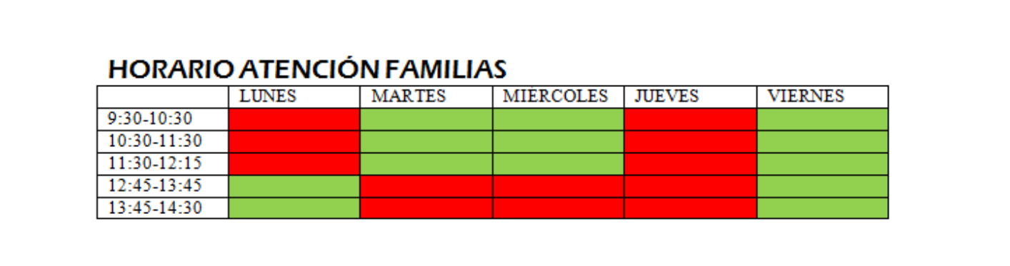 HORARIO DIRECCIÓN